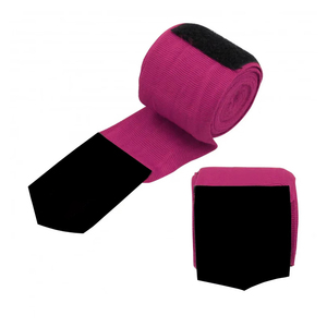 Red Nylon Boxing Hand <b>Wrap</b> with <b>Black</b> End Durable Training Wrist Support for MMA Muay Thai - Product Image 4