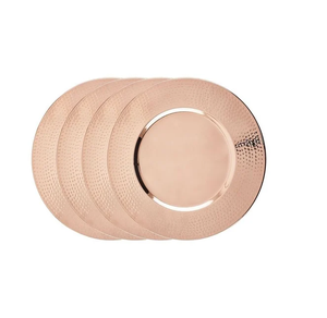 Assiette de présentation décorative en cuivre, assiette de présentation de luxe en gros, assiettes de présentation en cuivre de designer - Product Image 2