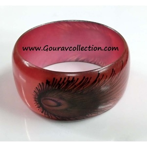 Peacock Feather Design <b>Fashion</b> <b>Bangles</b> for Gifts Use Available in Bulk Quantity at Best Price for Export GC-BL-218. - Product Image 4