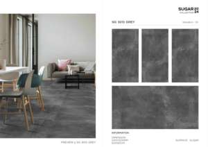 กระเบื้องพอร์ซเลนสีขาวพิเศษ ขนาด 60x120 ซม. กระเบื้องขนาดใหญ่ สำหรับบ้านหรู อพาร์ทเมนท์ และโครงการเชิงพาณิชย์ - Product Image 5