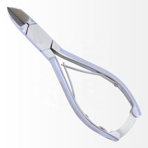 Gran oferta, cortador de uñas para cutículas de acero inoxidable de alta calidad, cortador de uñas de los pies, doble resorte, mango texturizado de 14cm - Product Image 5