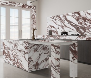 Dalles de porcelaine polie Viola Vino, surfaces élégantes à effet marbre pour intérieurs de luxe - Product Image 3