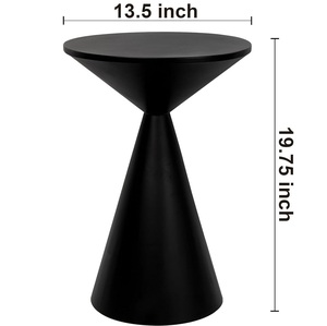 Modern Metal Round Coffee <b>Table</b> with Durable Metal Top <b>Foldable</b> Design Handmade Home Furniture - Product Image 2