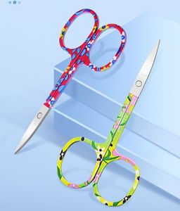 Tijeras para Cejas de Acero Inoxidable con Mango de Pintura Colorida, Tijeras de Peluquería OEM ANAAIF - Product Image 6