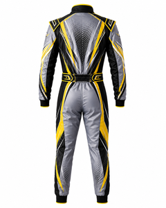 Men's Motorcycle Racing Suit Full Sleeve Sublimation Print Breathable <b>Leather</b> Black Yellow Gray All Seasons Guruna Guruna Z - Product Image 5