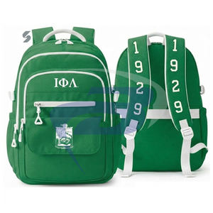 Sac à dos de haute qualité de style 3D Iota Phi Lambda IPL Sorority, sac d'école moderne pour le sport et les voyages, design de logo personnalisé - Product Image 1