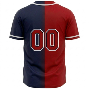 Maillot de baseball personnalisé avec corps uni et rayures simples sur les manches pour vêtements d'équipe et commandes OEM - Product Image 3