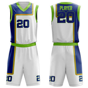 Uniforme de Baloncesto Personalizado en Blanco, Azul Marino y Verde Lima, Jersey 2026, Kit de Equipo con Sublimación Completa 2025, Ropa Deportiva Profesional - Product Image 2