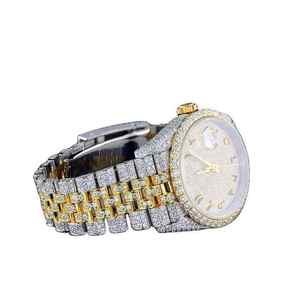 Reloj de Lujo de Alta Gama con Diamantes de Moissanita, Personalizado en Acero Inoxidable, Estilo Hip Hop Premium - Product Image 4