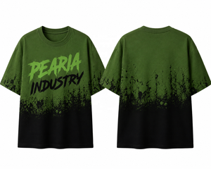 T-shirt homme oversize à imprimé graphique, manches courtes, col rond, style streetwear, effet dégradé et éclaboussures - Product Image 5