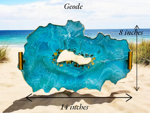 Modern Luxury Handmade <b>Epoxy</b> Resin Tray Non-Toxic and BPA-Free for Home Bar Dining <b>Table</b> <b>Coffee</b> <b>Table</b> Decoration - Product Image 2