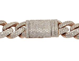 สร้อยคอแบบ Cuban Link หรูหรา ประดับเพชร เงินแท้ 925 สองสี ดีไซน์โดดเด่น เหมาะสำหรับผู้ชายและผู้หญิง เป็นของขวัญ - Product Image 6