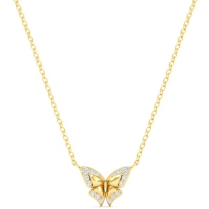 Colgante de Mariposa con Diamantes Cultivados en Laboratorio al por Mayor para Mujer, Oro 10K/14K/18K, Plata 925/935, Estilo Vintage, Bañado en Rodio - Product Image 1
