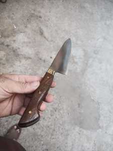 Cuchillo de chef personalizado de 13 pulgadas de acero inoxidable con mango de palisandro y pomo de latón - Product Image 3