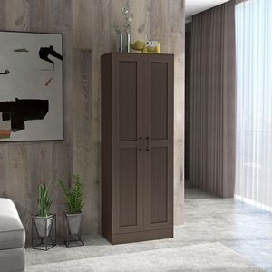Mobiletto Moderno in Rovere per Caffè e Dispensa, Armadio da Cucina con Ripiani Regolabili e Pannello in Compensato - Product Image 2