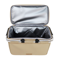 Chaise isotherme portable personnalisée de 50l en polyester avec doublure thermique pour les aventures en plein air, les canettes et le stockage du vin.