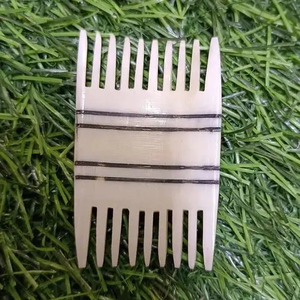 100% Natural Round Polished Bone <b>Hair</b> Comb Made of Buffalo Bone by FAIZA CRAFT - Product Image 5