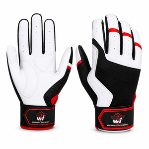 Guantes de Bateo de Béisbol Premium para Hombre con Palma de Cuero Suave, Agarre Fuerte, Transpirables, Cómodos, Correa de Muñeca Ajustable, Equipo Deportivo - Product Image 4
