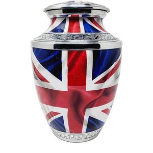 Urne funéraire rouge et noire avec drapeau canadien et couvercle sécurisé pour un hommage patriotique - Product Image 6