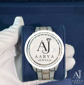 Reloj Mecánico de Lujo de Acero Inoxidable con Incrustaciones de Piedras Preciosas, Pulsera con Indicador de Fecha Analógico, Correa de 20 mm, Caja Redonda para Hombre y Mujer - Product Image 1