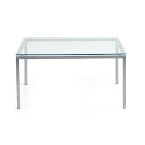 Sleek Metal <b>Coffee</b> <b>Table</b> With Glass Top Modern Frame Compact Design Perfect For <b>Small</b> Living Room Spaces - Product Image 2