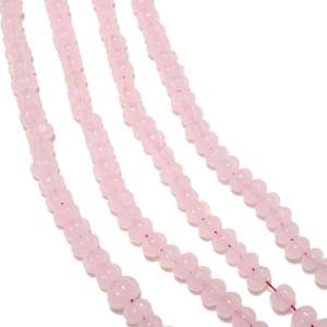 ลูกปัดหินแคลซิโดนีสีชมพูแกะสลักทรงเมลอน ลูกปัดหินเมลอนสีชมพูร้อยเป็นเส้นสำหรับทำเครื่องประดับ DIY - Product Image 4