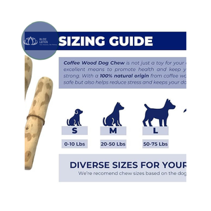 Bâton à mâcher pour chien en bois de café bio durable, naturel et sûr, disponible en gros - Product Image 1
