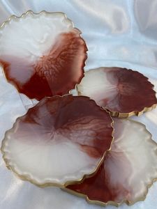 Handmade Resin <b>Coaster</b> Set – Epoxy <b>Drink</b> <b>Coasters</b> for Home & Office Premium Resin <b>Coasters</b> – Decorative Table <b>Coaster</b> Set for - Product Image 3