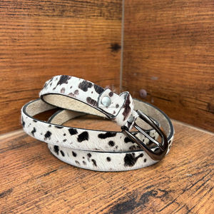 Cinturones hechos a mano de lujo Cinturón de cuero de vaca genuino de vaquero occidental con diseño de pelo Fabricante y mayorista - Product Image 3