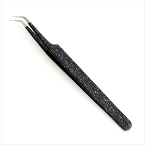Instruments de soin de beauté, pinces à extensions de cils, pointes de couleur plasma blanc perle violet, acier inoxydable, antistatique, durable - Product Image 6