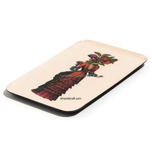 Bandeja Moderna de Metal Rectangular con Diseño a Cuadros de Alta Calidad, Colección Diva IK-96701, Paquete Multipiezas, Esmalte Transparente Fruitlady - Product Image 4