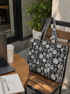 Sac fourre-tout d'été fait main 100 % coton, couleur unie, style vintage, avec fermeture éclair, lavable, pour femmes, pour le shopping quotidien et les voyages - Product Image 4