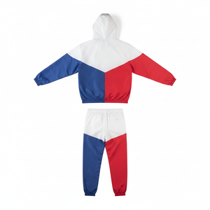 Ensemble de survêtement pour homme avec logo personnalisé, pantalon de jogging en nylon, veste coupe-vent avec bande réfléchissante personnalisée, survêtement en nylon - Product Image 2