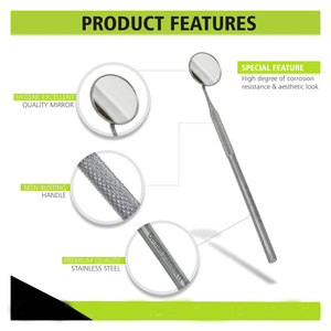 Kit d'outils dentaires pour soins bucco-dentaires, 5 pièces, professionnel, en acier inoxydable, cure-dent, gratte-tartre, pincettes, miroir buccal - Product Image 2