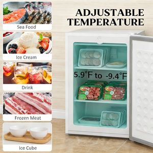 Congelatore Verticale Compatto da 3 Cu.Ft - Freezer Compatto Indipendente per Appartamenti, Dormitori, Uffici e Uso Domestico - Product Image 3