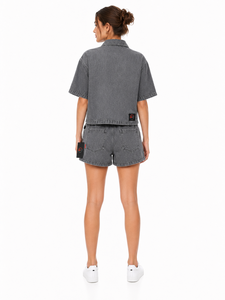 Nouvel Arrivage Ensemble Short en Jean Femme Tendance Tenue d'Été avec Coutures Premium Coupe Confortable Usage Quotidien - Product Image 6