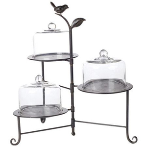 Support à gâteau en métal à deux niveaux, design feuille de ginkgo, multi-étages, idéal pour la décoration intérieure, en promotion au meilleur prix - Product Image 4