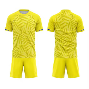 Conjunto de Uniforme de Fútbol para Hombre, Camiseta y Pantalones Cortos, 100% Poliéster, Impresión Digital, Logotipo Frontal, Ropa Deportiva - Product Image 1