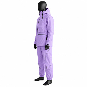 Custom Women’s 2-Piece Purple Ski Snowboard <b>Suit</b> with Hooded Jacket and <b>Snow</b> Pants - Product Image 6