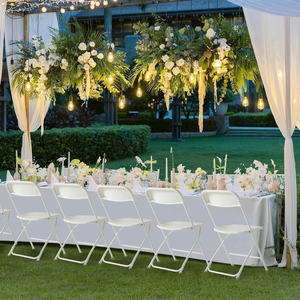 Modern White Stainless Steel Plastic Foldable Breathable Garden Chair-Durable Outdoor Seating for Hotels <b>Camping</b> Events - Product Image 5