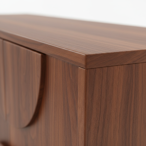 Aparador de Madera Moderno Semicircular con Panel de Media Luna, Mueble de Almacenamiento de Madera con Panel de Arco de 4 Puertas, Diseño de Arco Moderno - Product Image 4