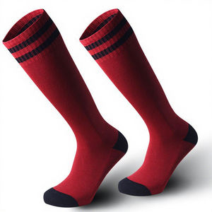 Chaussettes de football unisexes professionnelles antidérapantes respirantes absorbant la transpiration Chaussettes hautes jusqu'au genou - Product Image 4