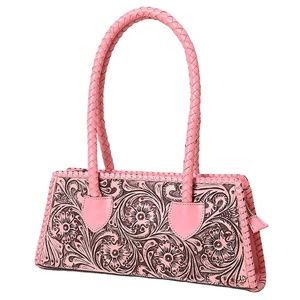 Bolso Bandolera de Cuero Genuino Estilo Bohemio Occidental para Mujer, Hecho a Mano, Ecológico, con Correa Cruzada, Cierre de Cremallera, para Otoño - Product Image 1