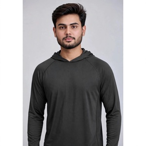 Camiseta de Manga Larga con Capucha para Hombre, Protección Solar UPF 50, Color Sólido, Anti-UV, Secado Rápido, para Pesca, con Cierre de Botones a Presión - Product Image 5