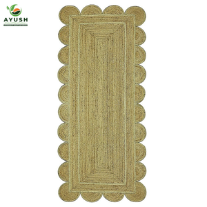 Alfombras Runner de 120cm X 300cm, Alfombras Hechas a Mano de Algodón, Yute y Mezclilla, Ecológicas, Aptas para Mascotas, Diseño Personalizado para Hogar y Comercios - Product Image 1
