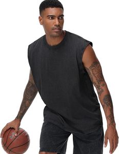 High Quality Plain Cotton Cut Off Gym Tank Top Breathable Ventilation Bodybuilding Muscle <b>Singlet</b> <b>for</b> <b>Men</b> women shirts - Product Image 3