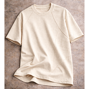 T-shirt Oversize en Coton Spandex 220 GSM avec Coutures Brutes de Designer – Qualité Supérieure, Vierge, Style Streetwear - Product Image 1