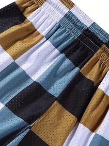 Men's Waterproof High Street Style Solid Sublimation Print Spandex/<b>Polyester</b> Mesh Drawstring Shorts with Pockets - Product Image 5