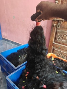 Extensiones de Cabello Humano Virgen Remy del Sur de la India, Doble Trama a Máquina, Liso/Ondulado/Rizado, OEM SV3 SV301, a Granel 100g, Todo Tipo - Product Image 1