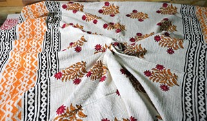 100% Cotton Handmade <b>Luxury</b> Eco-Friendly Winter Throw Sofa <b>Blanket</b> Hand Block Print Woven Breathable Light Weight Tassels Super - Product Image 5